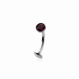 FLOATING THREADLESS CRYSTAL BELLY BAR -12MM