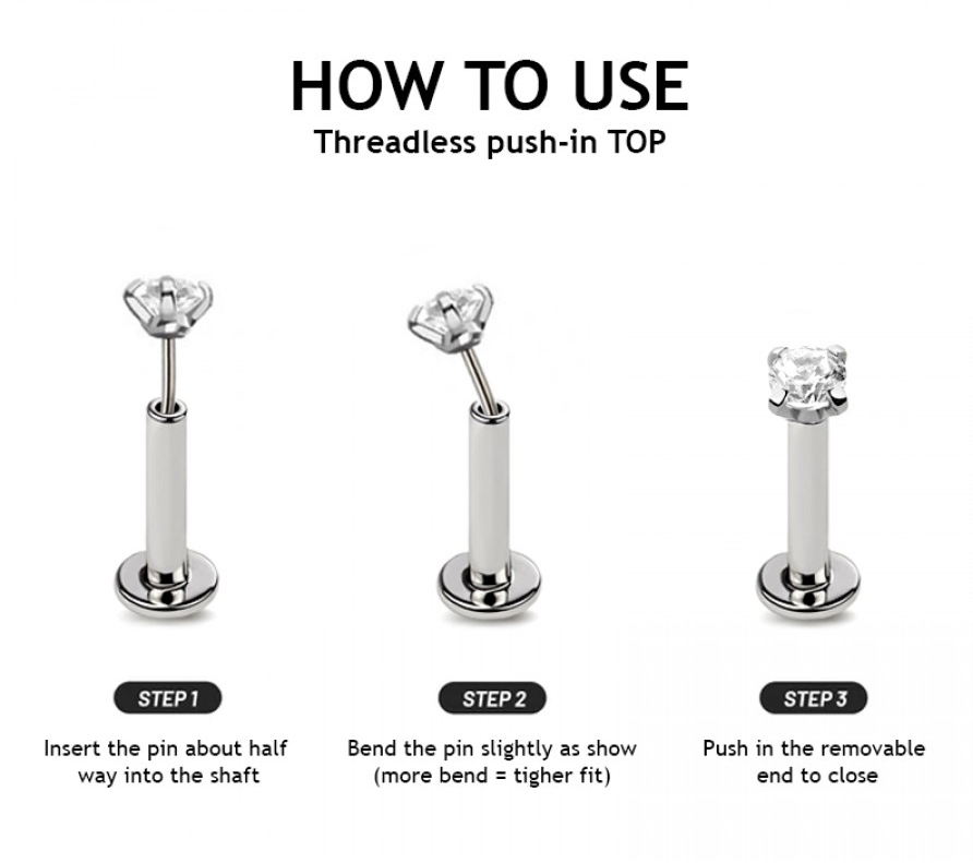 TITANIUM MINI CRYSTAL FLOWER FLAT BACK LABRET - 8MM FOR EAR & NOSE PIERCINGS