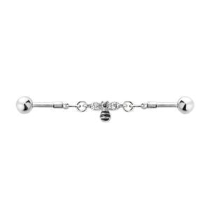 BUMBLE BEE CHARM INDUSTRIAL BARBELL - 38MM