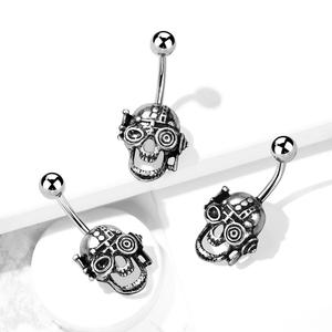 STEAM PUNK SKULL BELLY BAR