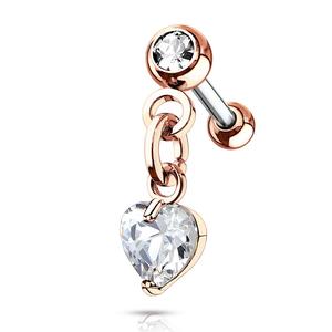 MINI CRYSTAL LOVE HEART 6MM BARBELL
