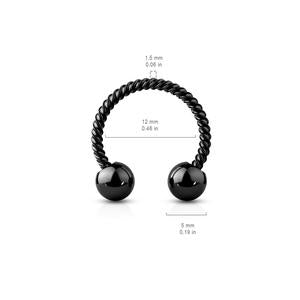 TWISTED BRAIDED CIRCULAR BARBELL - 8MM