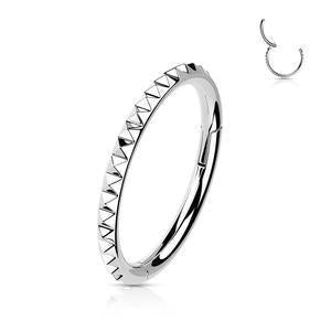 TITANIUM STUDDED CONCH HOOP - 10MM