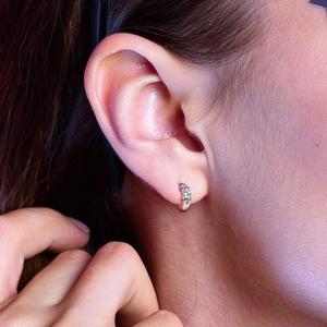 ELLA CRYSTAL SET HUGGIE HOOPS - 12MM