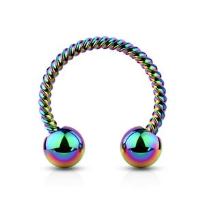 TWISTED BRAIDED CIRCULAR BARBELL - 8MM