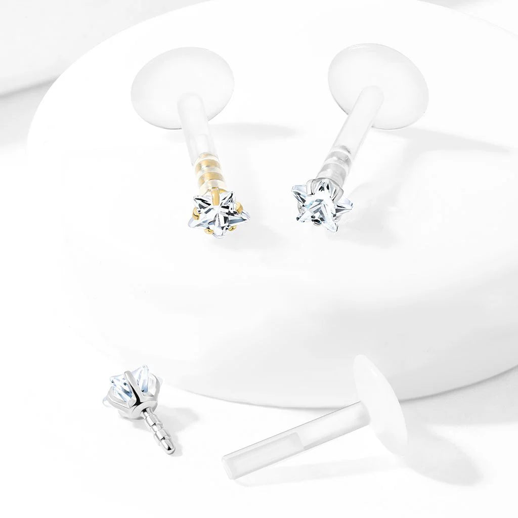 MINI CRYSTAL STAR BIOFLEX STUD