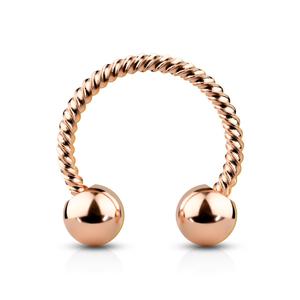 TWISTED BRAIDED CIRCULAR BARBELL - 8MM