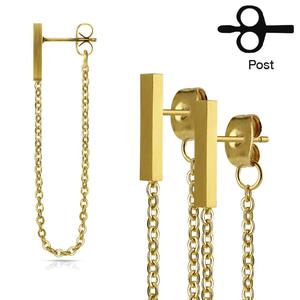 CHAIN CONNECTOR STUD EARRINGS