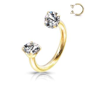 DOUBLE CRYSTAL CIRCULAR BARBELL -8MM