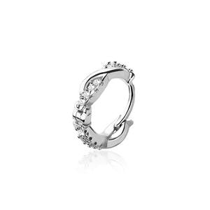 INFINITY TWIST CRYSTAL CLICKER NOSE RING - 8MM