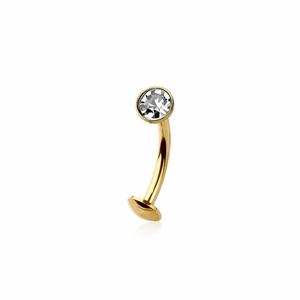 FLOATING THREADLESS CRYSTAL BELLY BAR -12MM