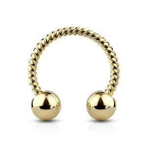 TWISTED BRAIDED CIRCULAR BARBELL - 8MM