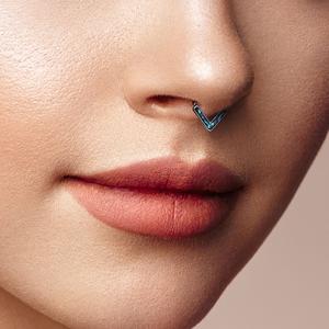 OPAL CHEVRON HOOP FOR DAITH OR SEPTUM - 8MM