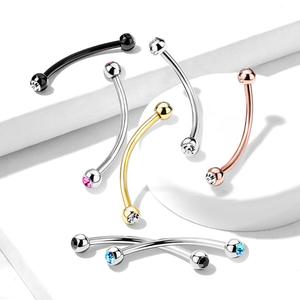 DOUBLE CRYSTAL 12MM CURVED BARBELL