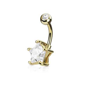 CRYSTAL STAR BELLY BAR - 10MM
