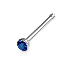 MICRO DAINTY DEEP BLUE OCEAN NOSE STUD - 6MM