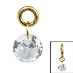 TITANIUM CRYSTAL FLOATING CHARM FOR HOOPS