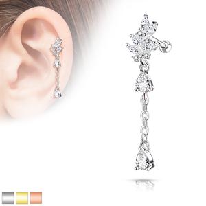 FLORAL CRYSTAL CHARM 6MM BARBELL FOR HELIX