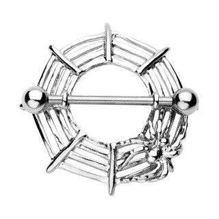 SPIDER WEB NIPPLE SHIELD BARBELL - 22MM