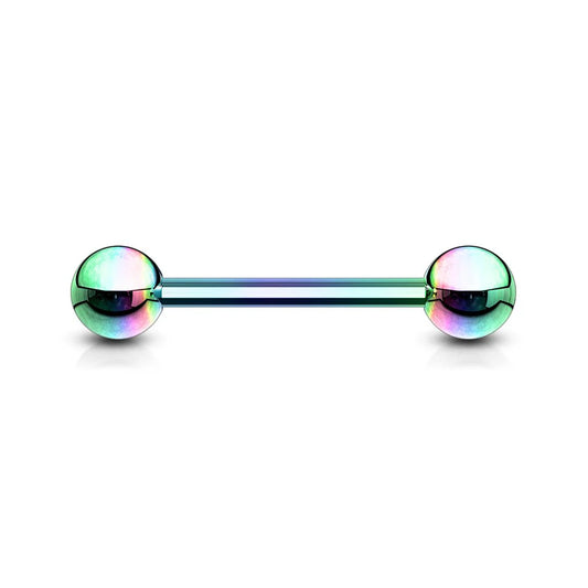 RAINBOW STRAIGHT BARBELL - 14 GAUGE - 12MM