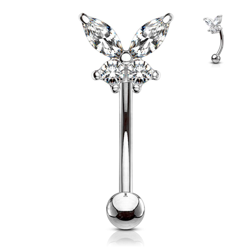BABY BUTTERFLY CURVED BARBELL - 8MM