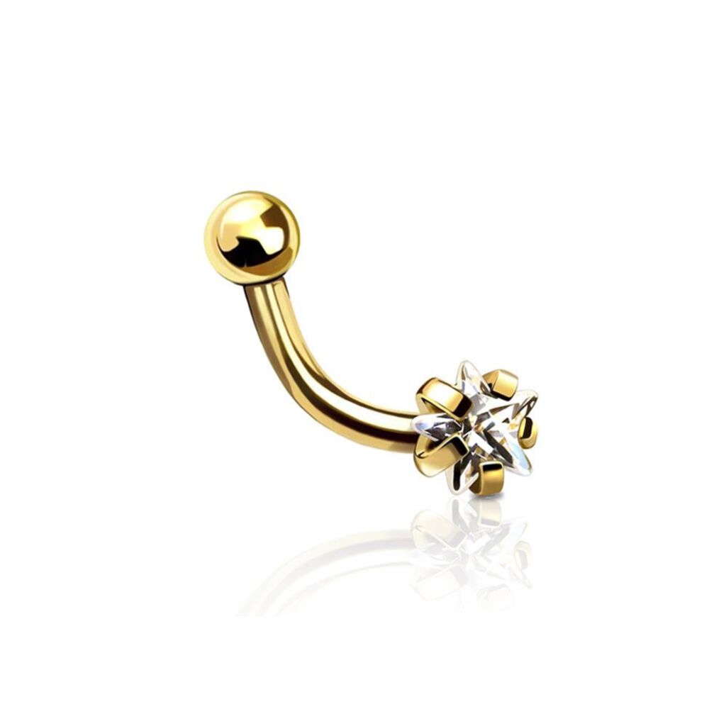 DAINTY STAR CURVED 8MM BARBELL