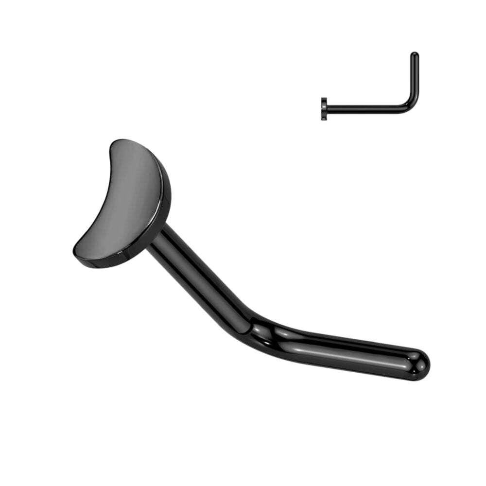 TITANIUM MINI MOON L BEND NOSE STUD