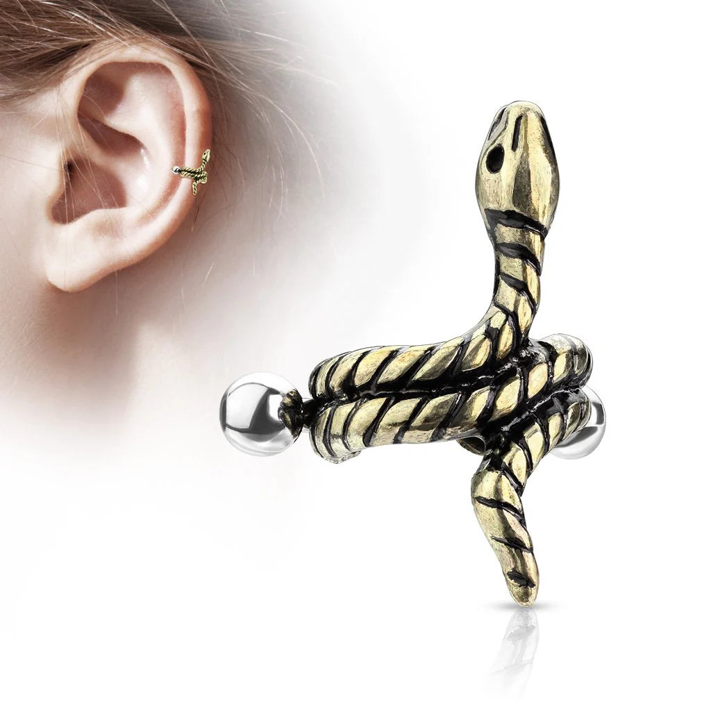SNAKE EAR CUFF FOR HELIX PIERCINGS