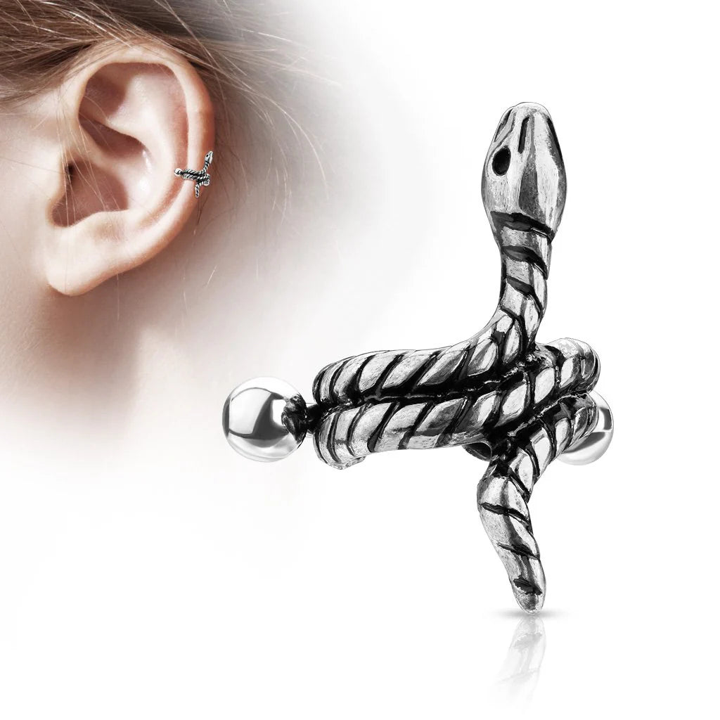 SNAKE EAR CUFF FOR HELIX PIERCINGS