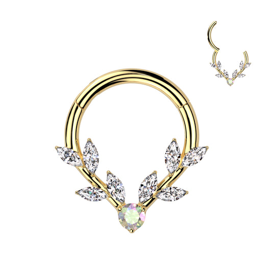 AURORA MARQUISE CRYSTAL VINE HOOP - 8MM