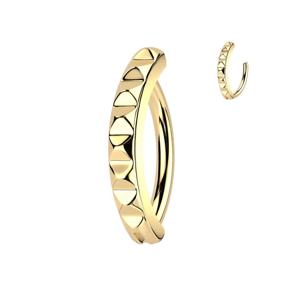 STUDDED BELLY RING CLICKER HOOP- 11MM
