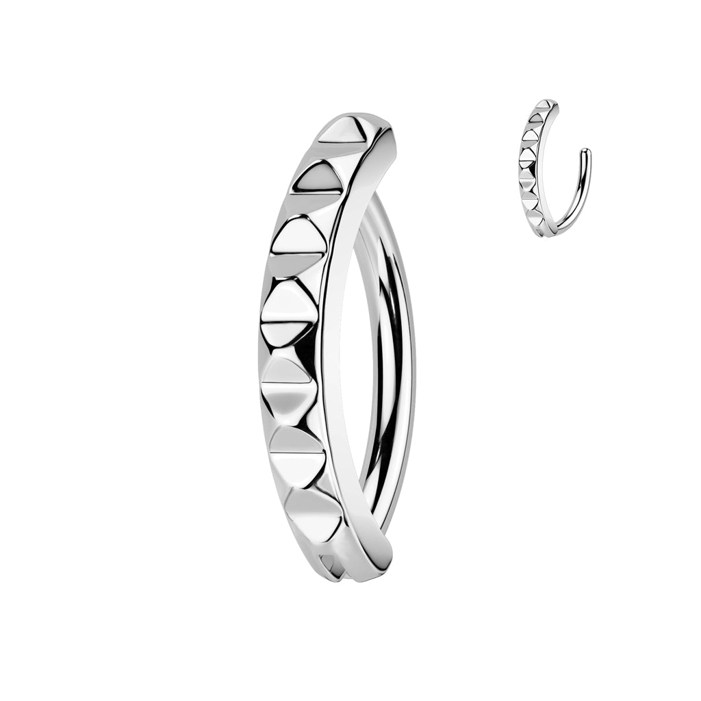 STUDDED BELLY RING CLICKER HOOP- 11MM