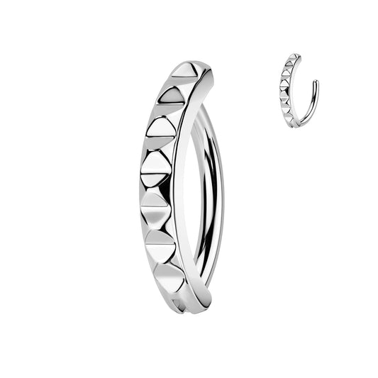 STUDDED BELLY RING CLICKER HOOP- 11MM