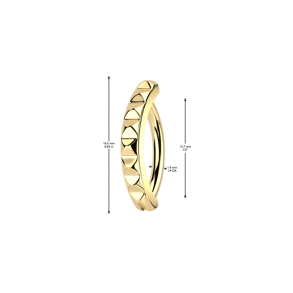 STUDDED BELLY RING CLICKER HOOP- 11MM