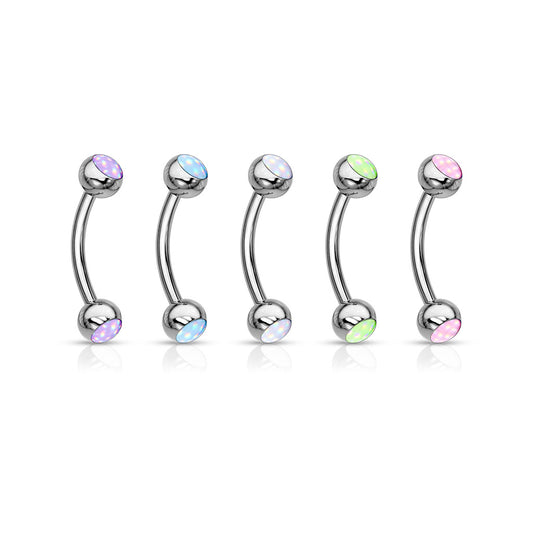 MULTI PACK OF 5 ILLUMINATING 8MM CURVED BARBELL - 16 GAUGE