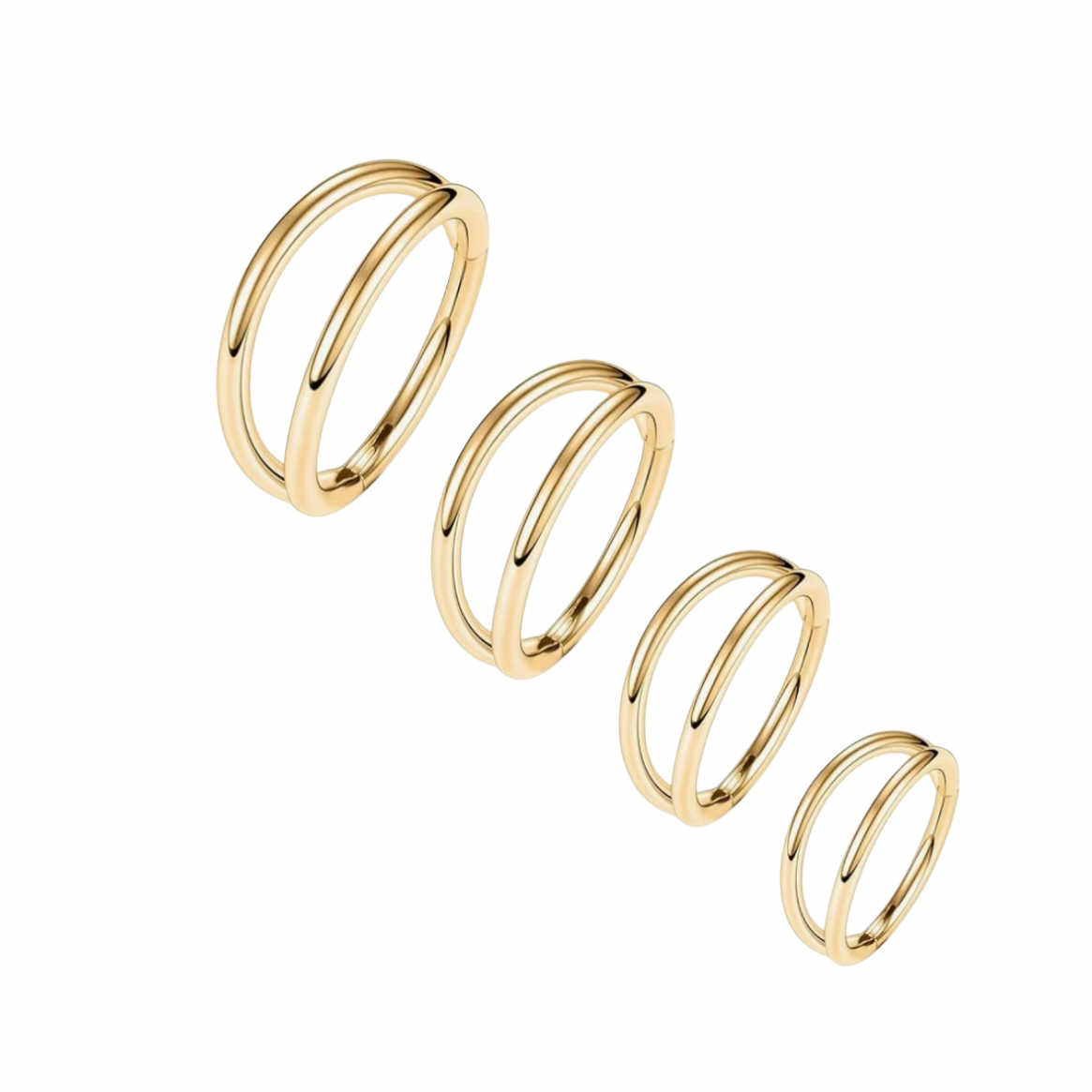 DOUBLE LOOP NOSE RING MULTIPACK - 6MM, 7MM, 8MM, 10MM