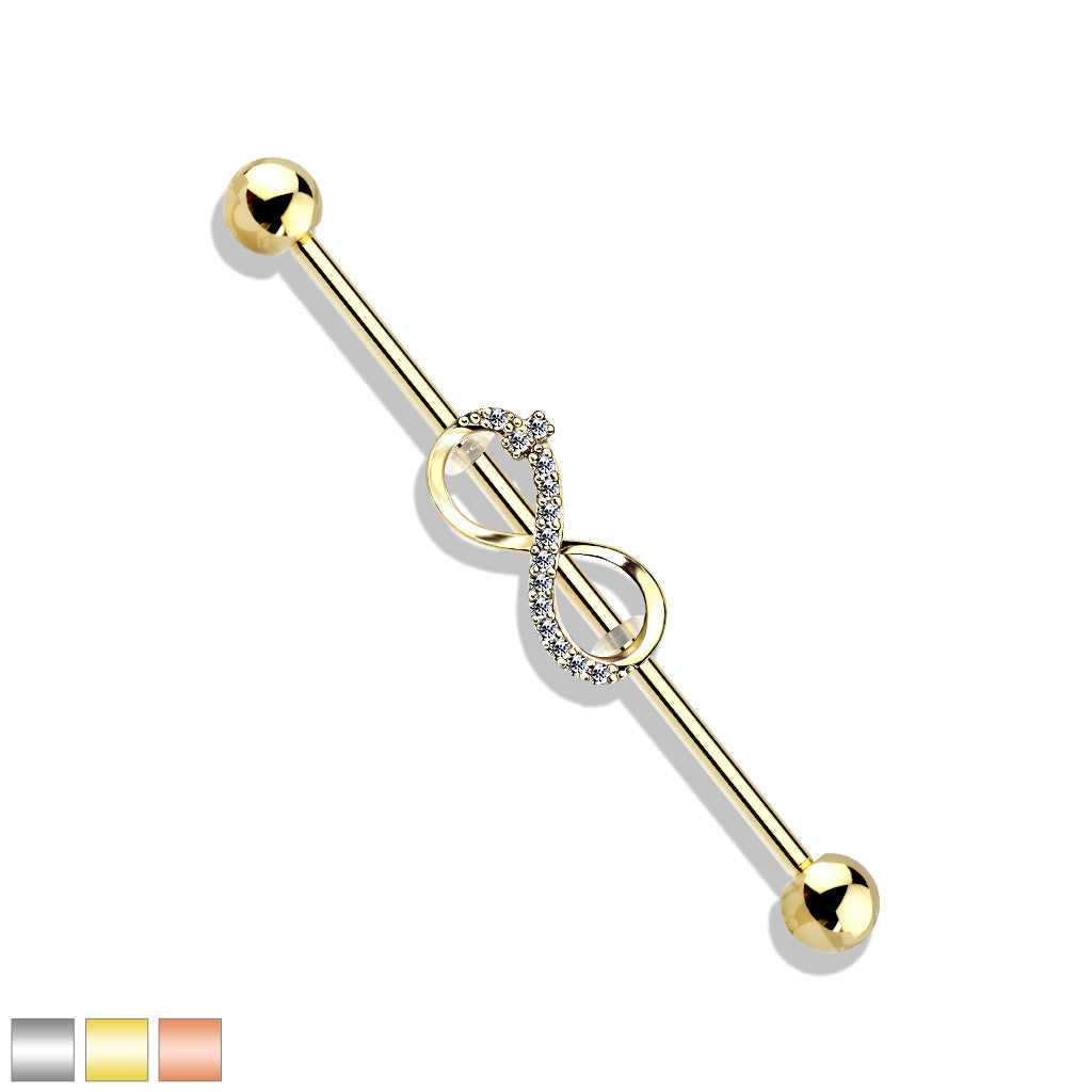 CRYSTAL INFINITY SURFACE INDUSTRIAL BAR - 38MM