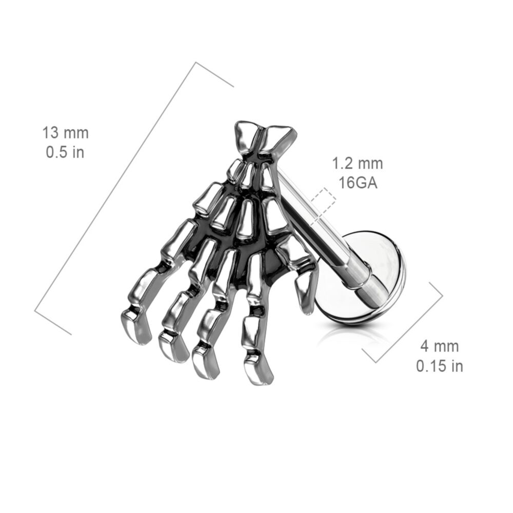 16 GAUGE SPOOKY SKELETAL HAND STUD