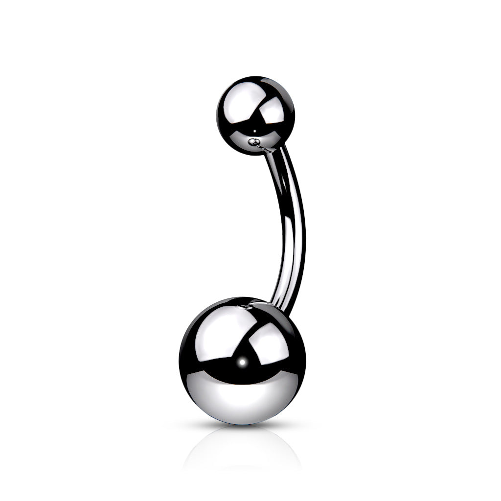 TITANIUM PLAIN BARBELL - 14 GAUGE - 10MM