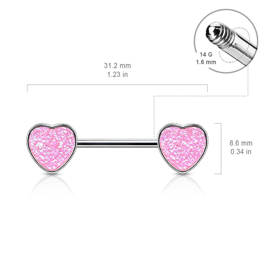 DRUZY LOVE HEART NIPPLE BAR