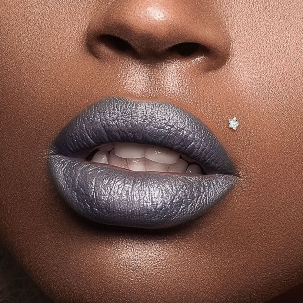 DAINTY CRYSTAL STAR MICRO FLAT BACK LABRET - 6MM & 8MM