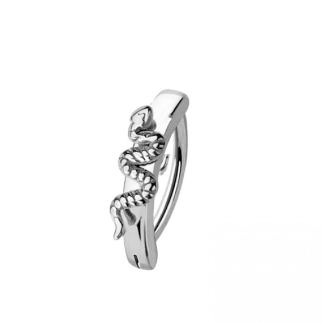 SLIVERING SNAKE LINED BELLY CLICKER HOOP - 10MM