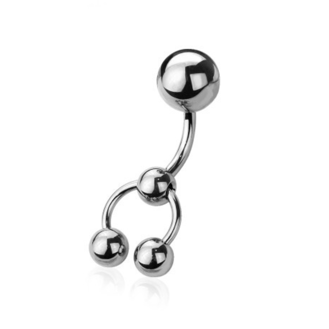 IMPLANT GRADE TITANIUM VCH CHRISTINA CURVED BARBELL HORSESHOE COMBO
