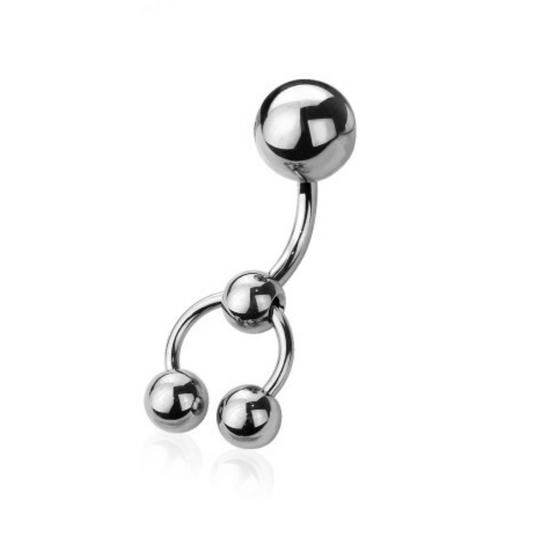 IMPLANT GRADE TITANIUM VCH CHRISTINA CURVED BARBELL HORSESHOE COMBO