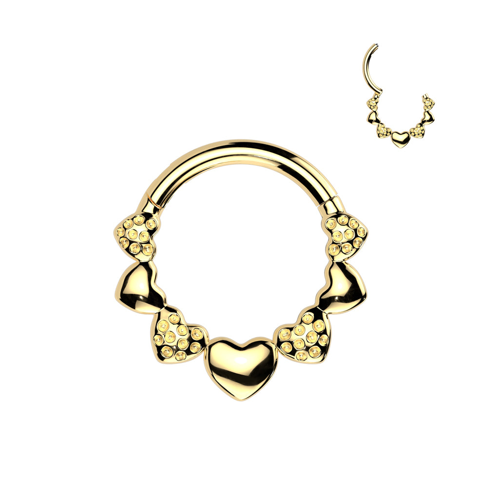 LOVE HEART HINGE CLOSE HOOP - 8MM - 16 GAUGE
