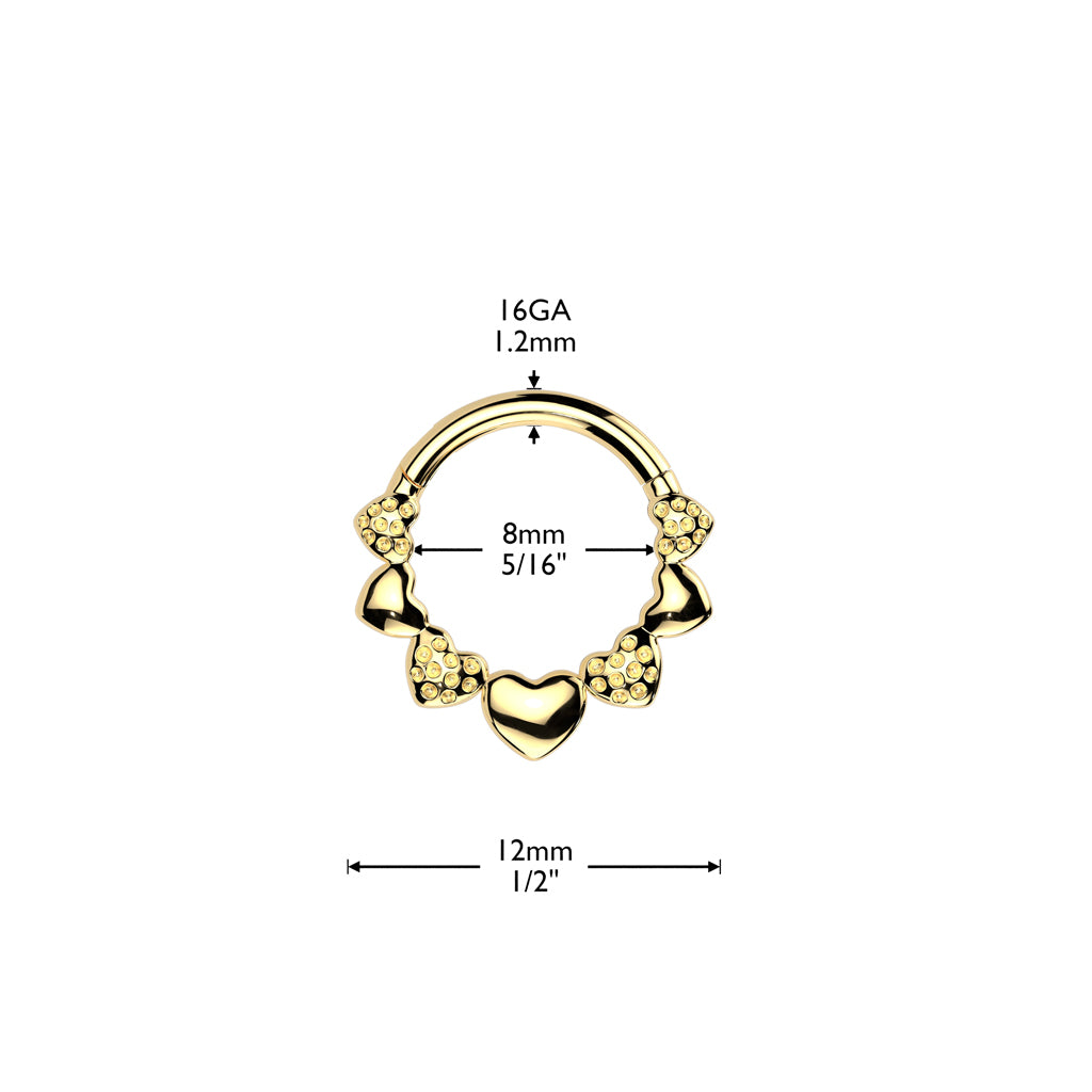 LOVE HEART HINGE CLOSE HOOP - 8MM - 16 GAUGE
