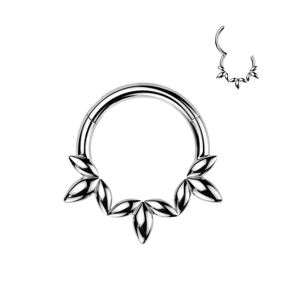 PLAIN OLIVE VINE LEAF HOOP - 8MM - 16 GAUGE