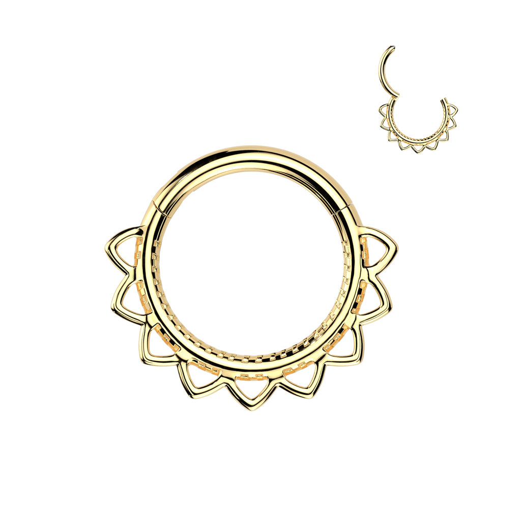 PLAIN MANDALA HINGE CLOSE FASTENING HOOP - 8MM - 16 GAUGE