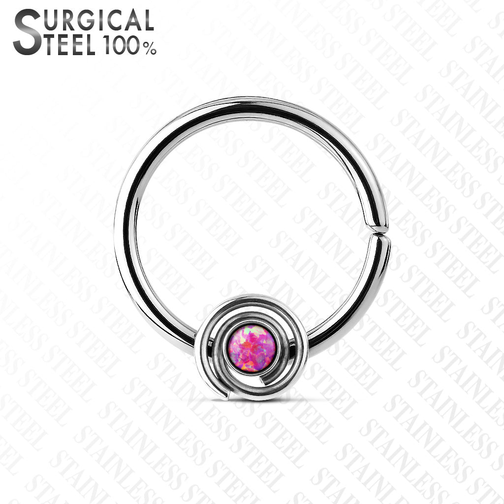 OPAL SPIRAL BENDABLE HOOP - 16 GAUGE - 10MM