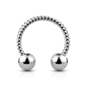 TWISTED BRAIDED CIRCULAR BARBELL - 8MM